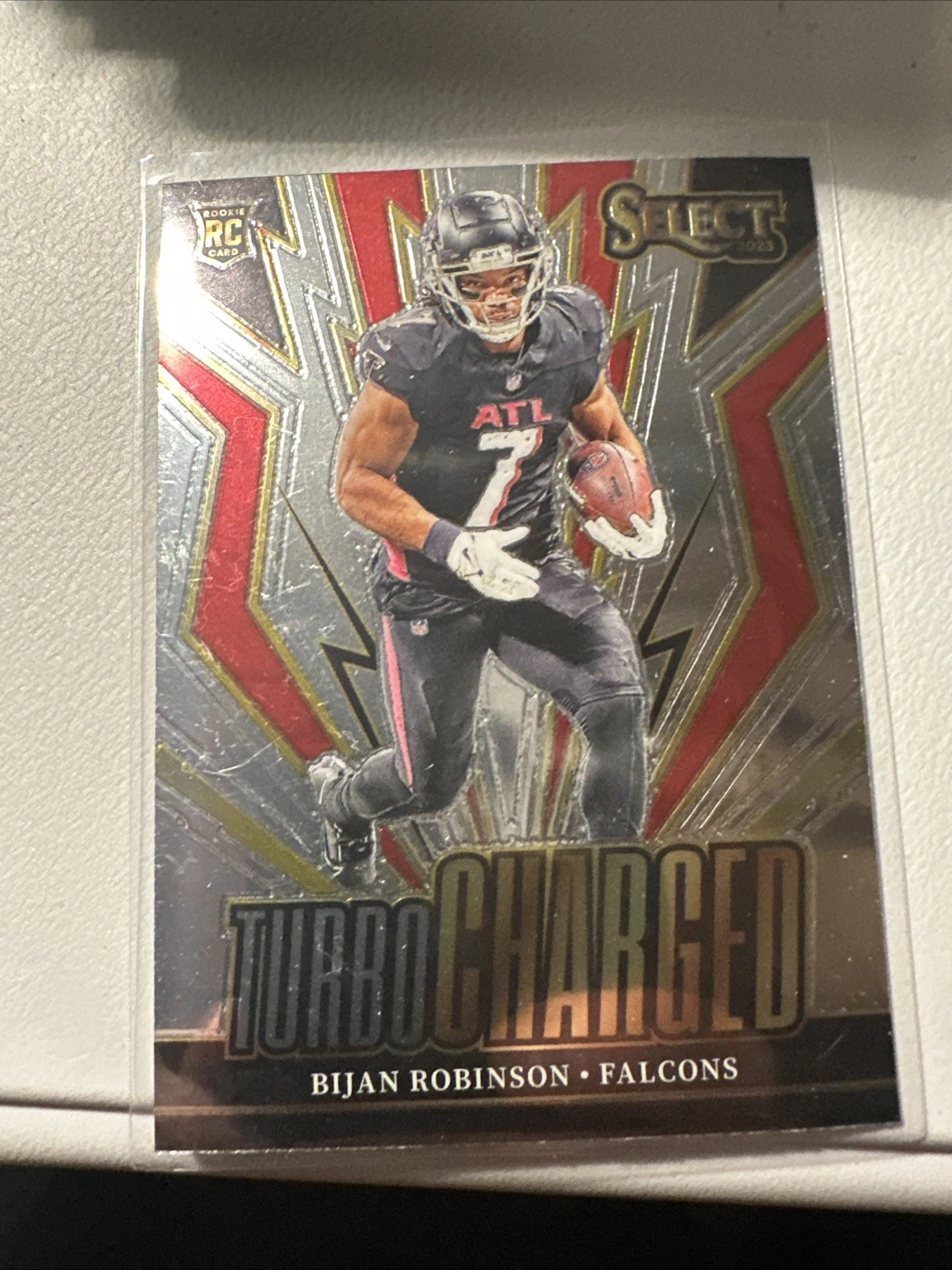 Bijan Robinson Panini Select Turbocharged #TURBRO Green Prizm