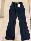 GANNI Women’s Flared Jeans High Rise Dark Wash Organic Cotton Denim — photo 2