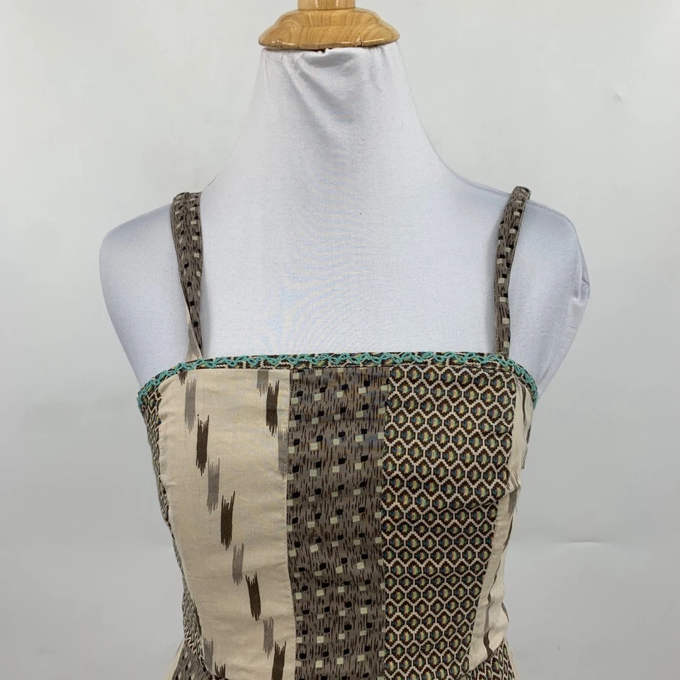 Vestido Edme & Esyllte Mujer 2 Multi Algodón Estampado Deshuesado Acampanado Forrado Pin Up Foto 3 de 4