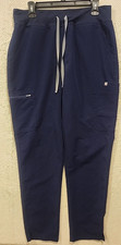 Figs Dark Navy Blue Yola Scrub Medical Nursing Pants Size L/T