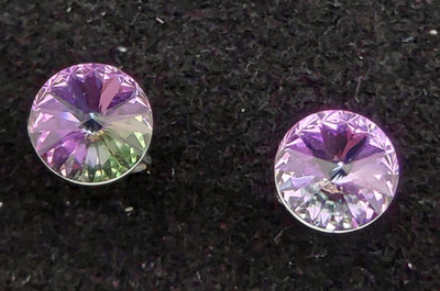 Ohrstecker mit 6 mm Rivoli in Crystal Vitrail Light , je 1 Paar