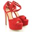 thumbnail 21 - Womens Strappy Platform Sandals Peep Toe Ladies Stiletto High Heel Shoes Size