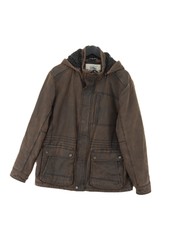 Mantaray Women's Coat L Brown Cotton With Polyester Parka
