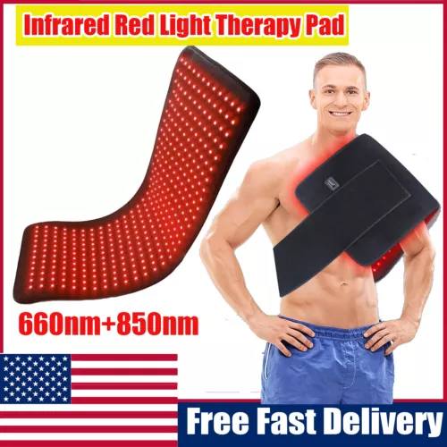 LED Ganzkörpermatte Gerät Rückenmuskel Schmerzlinderung Rotlicht Therapie Pad Infrarot - Bild 10 von 10