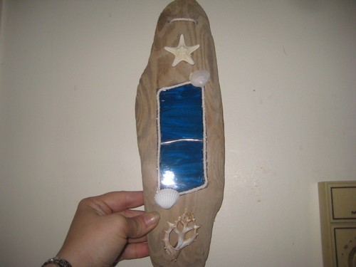 Glasmalerei Treibholz Kunst OOAK Handarbeit - Bild 1 von 2