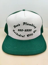 Vintage Don's Plumbing CA USA Trucker Hat Snapback Cap