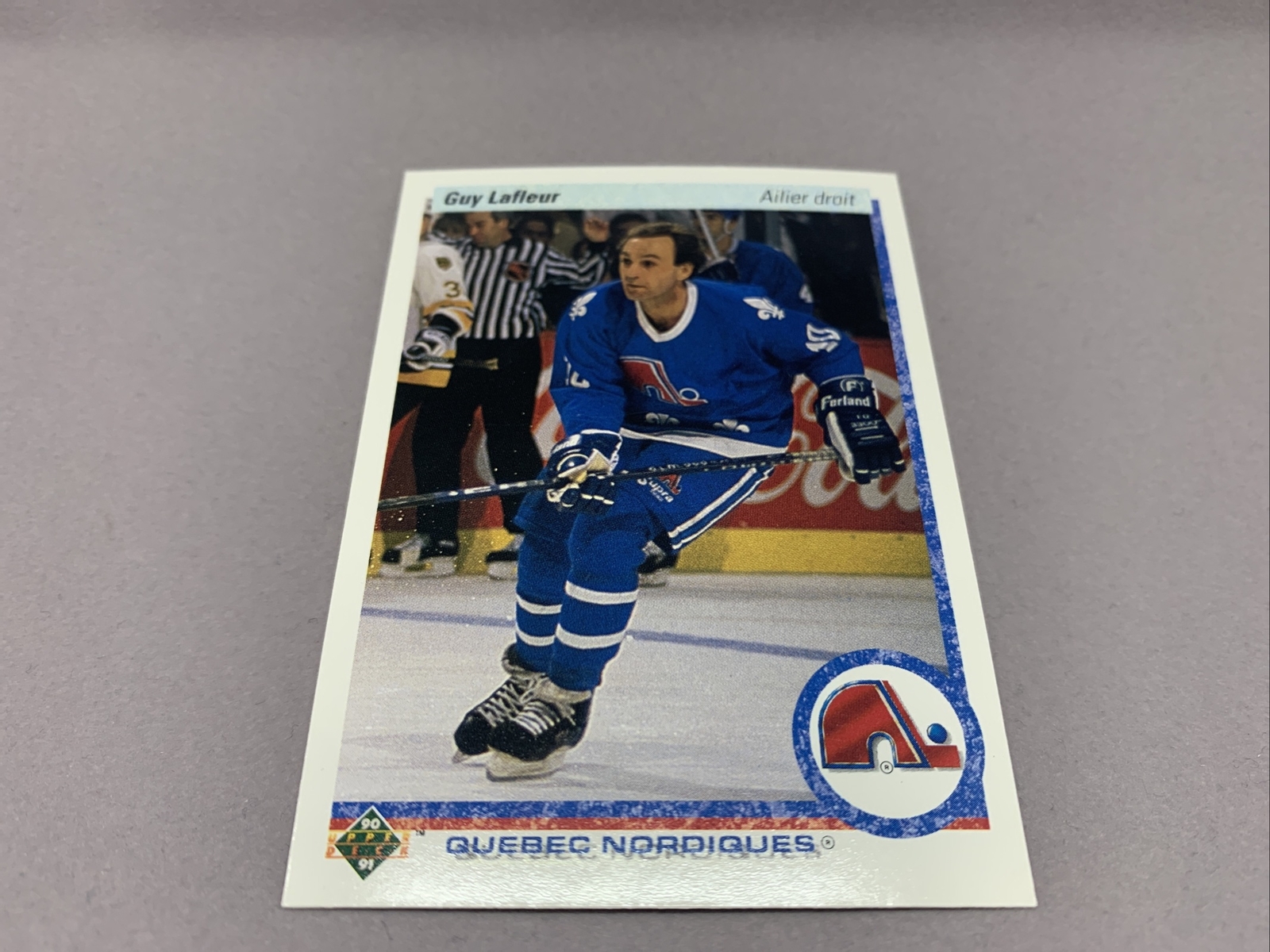 1990-91 Upper Deck French Hockey Card #162 Guy Lafleur Quebec Nordiques