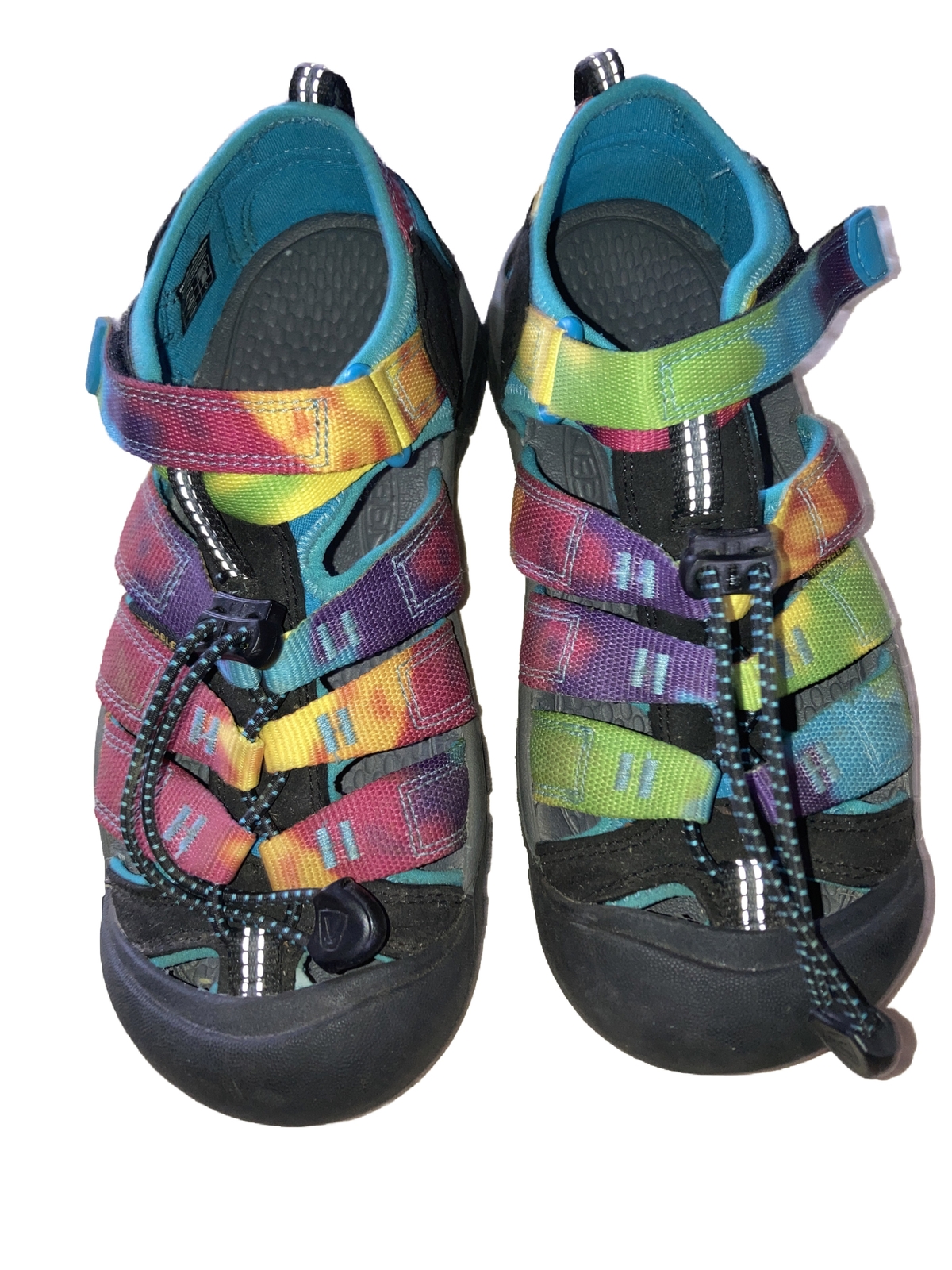 Sandali scarpe da acqua Keen Youth Kids taglia 3 Newport H2 Rainbow Tie Dye 1018441 LN!