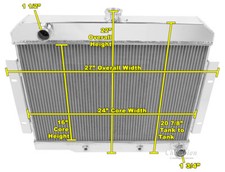 1966 1967 1968 1969 -71 Amc Ambassador 3 Row Wr Radiator Chevy V8 Engine