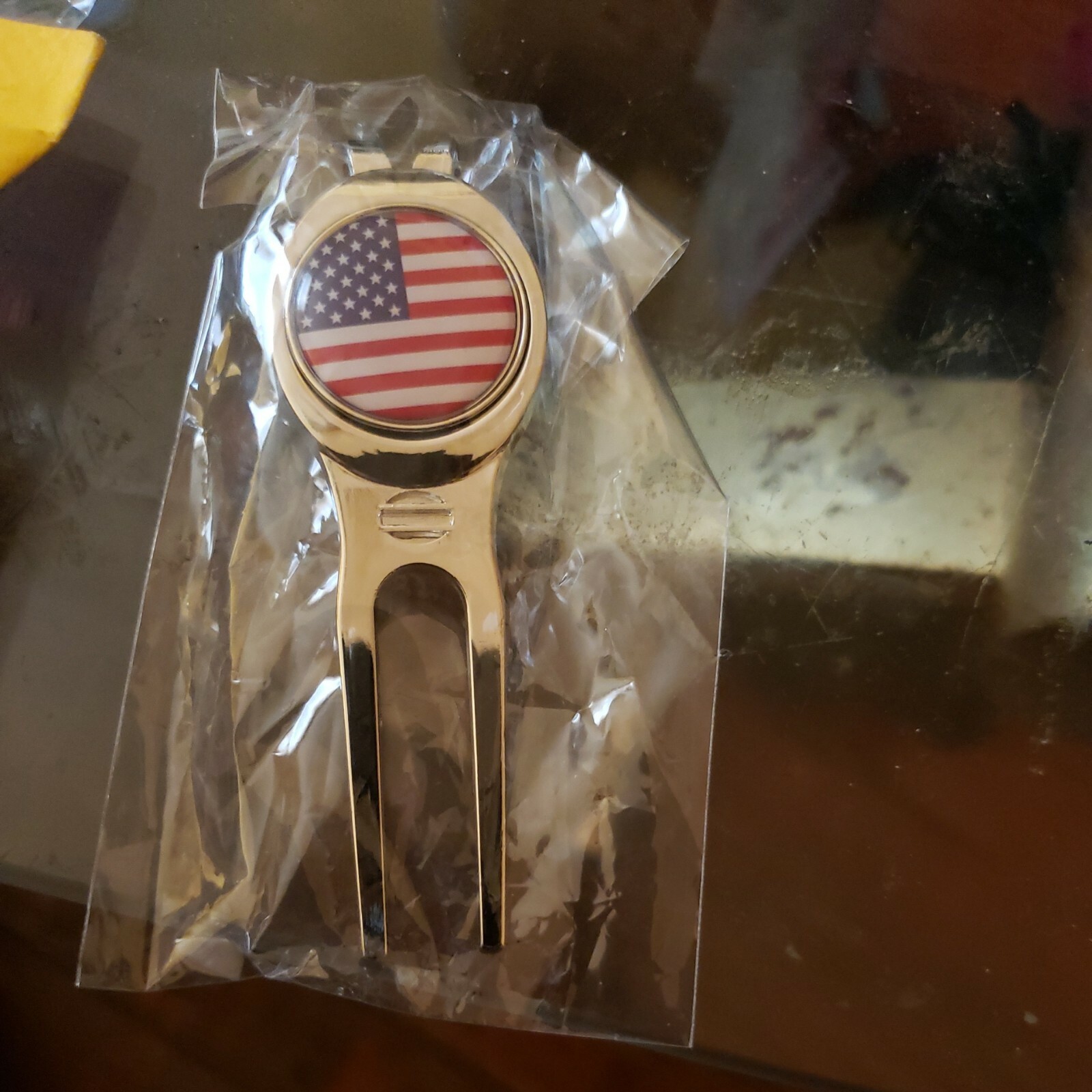 Thin Blue Line American Flag Golf Divot Repair Tool and Ball Marker