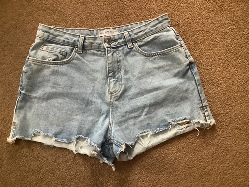Womens Ladies High Waist Denim Shorts 