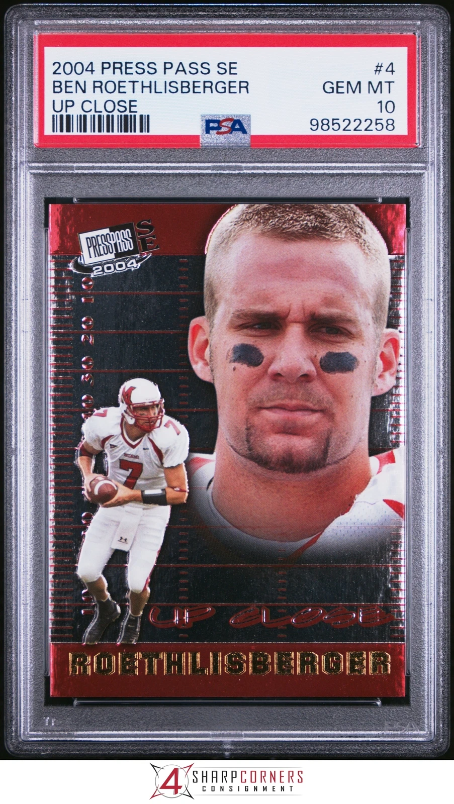 Ben Roethlisberger Press Pass Se Up Close #4 Up Close