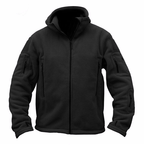 Chaqueta de lana táctica de reconocimiento para hombre con cremallera completa ejército combate cálida informal con capucha - Imagen 7 de 28