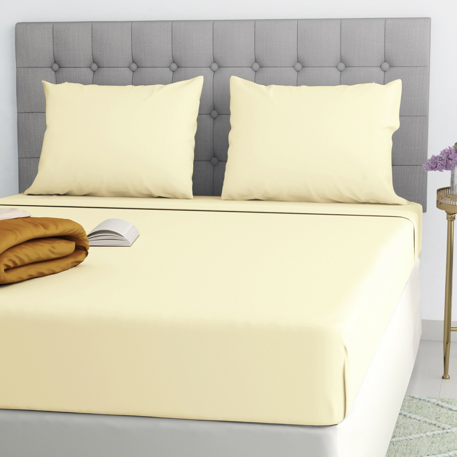 Fitted Sheet Deep (25CM) Box Bed Sheet 100 Poly Cotton 4FTSmall