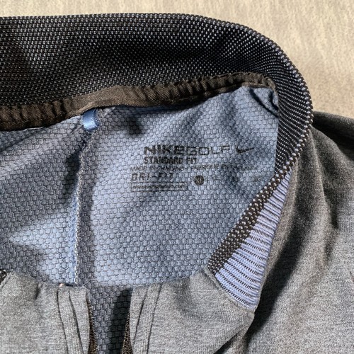 Suéter Nike Para Hombres XL Azul Dos Tonos Cuello Hoja 1/4 Cremallera Pullover Drifit - Imagen 6 de 11