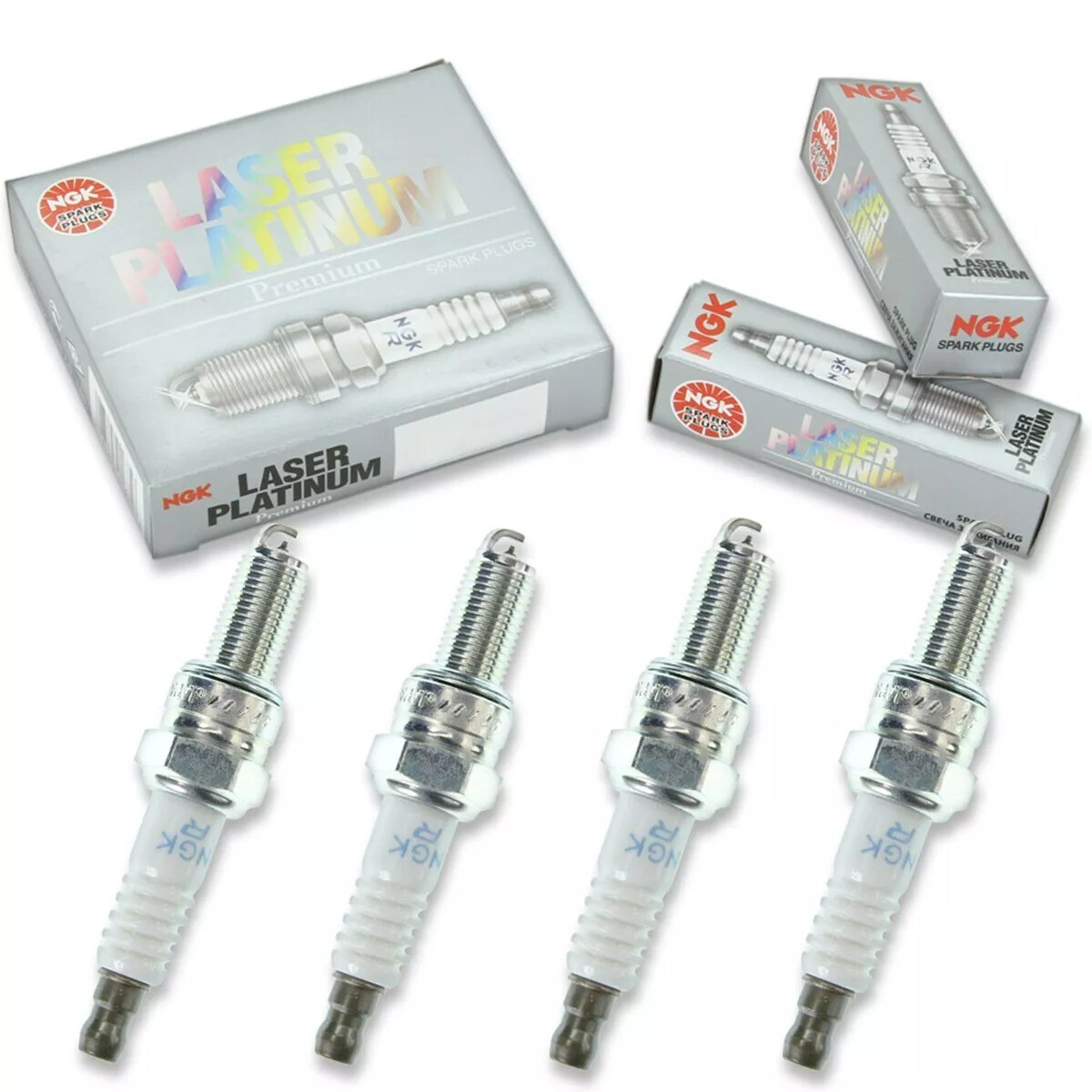 NGK Laser Platinum Set of 4 Spark Plugs 6378 PMR8B Tune Up for Maserati Ferrari