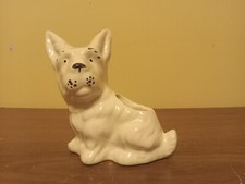 Vintage Decorative Flower Planter Vase - Scottish Terrier - Collectible Pottery