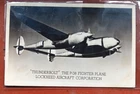 WW2 THUNDERBOLT P-38 FIGHTER LOCKHEED PLANE VINTGE MILITARY USED Postcard 1943