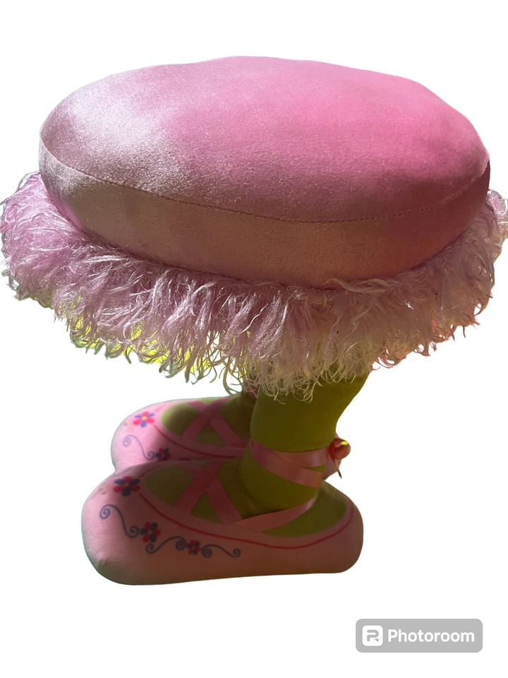 Розовый табурет балерины, 17 дюймов в высоту, 12 дюймов в диаметре - Изображение 3 из 4