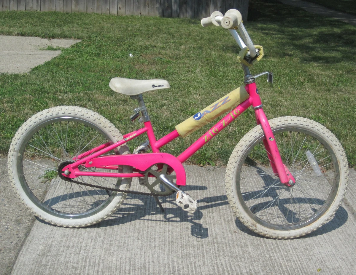 Jazz Trek Zig Zag BMX Girls Bike Pads Pink smooth