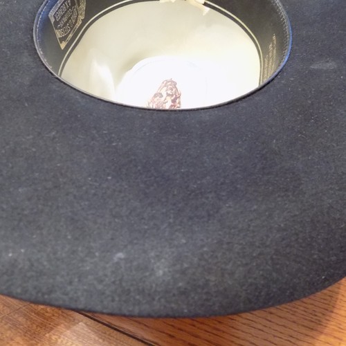 VTG Stetson Cowboy Hat 4X Beaver John B. Stetson Company Black leather band - Picture 20 of 24