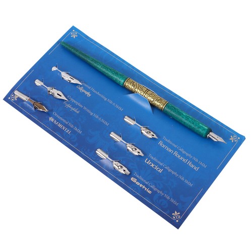 Calligraphy Pen Set Retro Quill Ink Dip Pen Wood Writing Pen - Picture 6 of 12