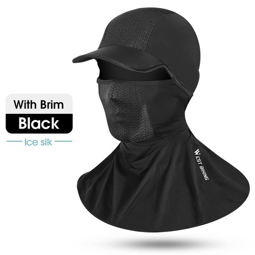 WEST BIKING Ciclismo Motocicleta Deportes Prendas para la cabeza Máscara facial Hielo Seda Sombrero Gorra Borde - Imagen 5 de 12
