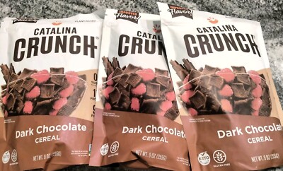3 X Catalina Crunch Keto Friendly Cereal Dark Chocolate 9 oz (255 g) 0G Sugar