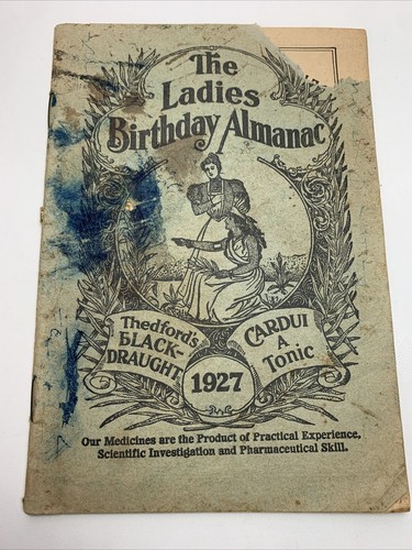 Vintage 1927 Ladies Birthday Almanac