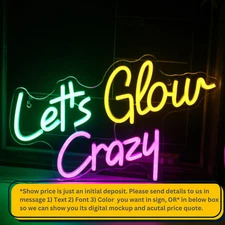 Personalized Custom Made Customize Neon Sign Display LED Light Crazy Neon Sign