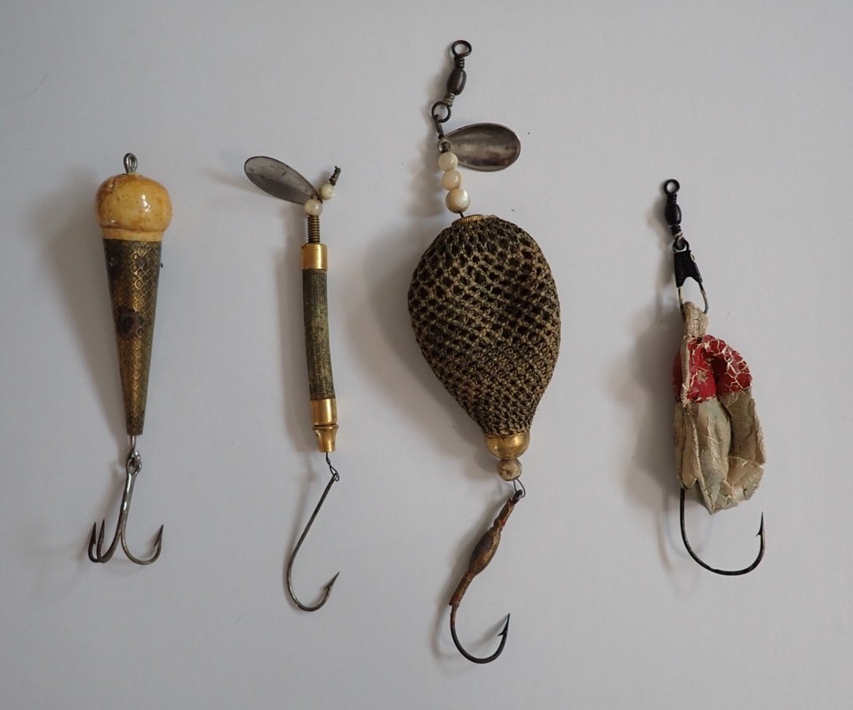 4 Florida Seminole Tribe Vintage Handmade Fishing Lures (Native