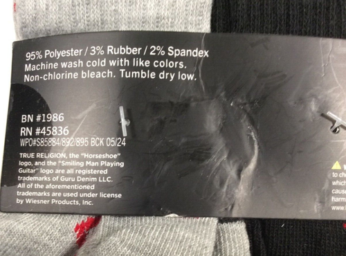 True Religion Boys 20 Pack Quarter Socks/New with tags/size 6-8.5/4 colors - Picture 7 of 8