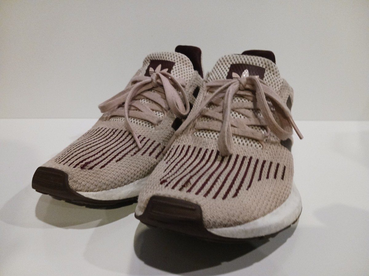 Size w adidas Swift Run Pink with black stripes