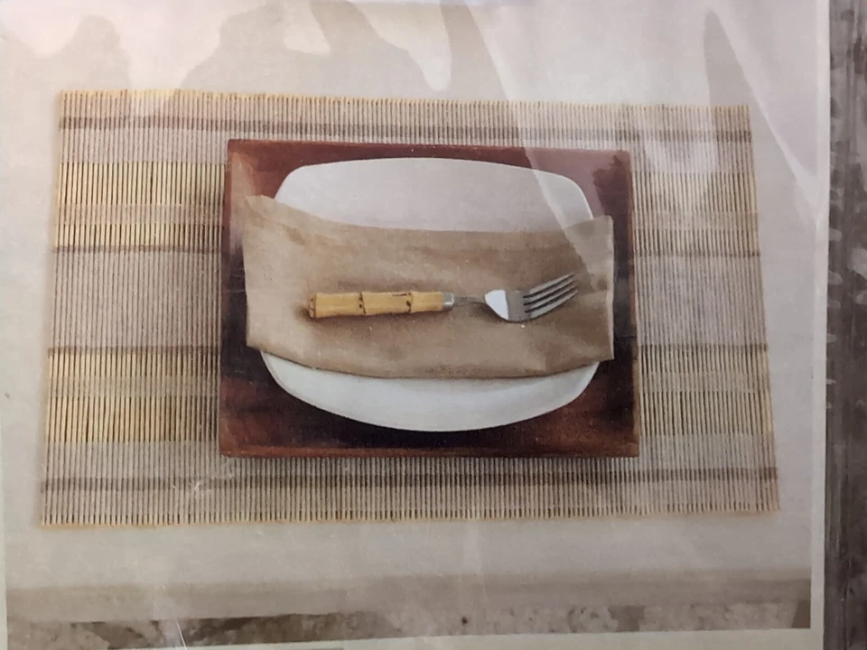 HOME Target Paquete de 4 juegos de manteles y servilletas de bambú tostado/beige 14" x 18" - NUEVO Foto 3 de 4