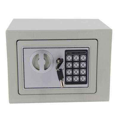 9'' Electronic Digital Keypad Lock Office Home Cash Gun Safe Box 0.17 Cu.ft Gray