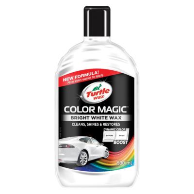 Turtle Wax Color Magic Car Paintwork Polish Restores Scratches Faded 500ml White