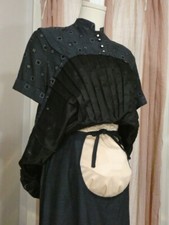 50s Vintage Hi-Stork Maternity Outfit Swing Smock Top Tie Waist Cutout Skirt S