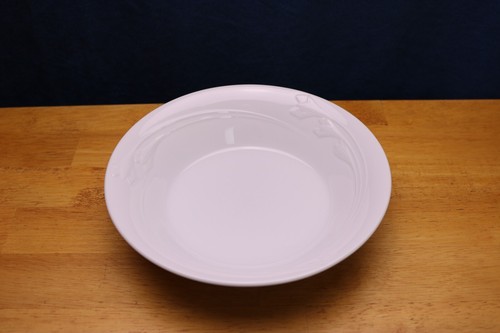 Epicure WHITE JASMINE Dinnerware Serving Soup Bowl Plates Embossed Flower Japan - Picture 4 of 25