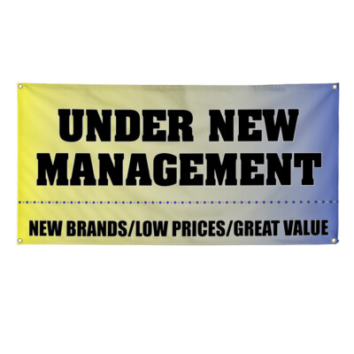 Vinyl Banner Multiple Sizes Under New Management New Brands Business Outdoor