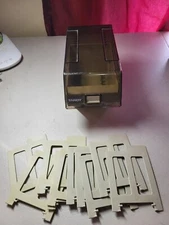 Vintage Tandy RadioShack 3.5" Floppy Disk Storage Case Diskette Holder Dividers