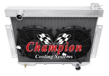 Rn Champion 3 Row Radiator W 12 Fans For 1957 - 1959 Ford Custom 300 L6 Engine