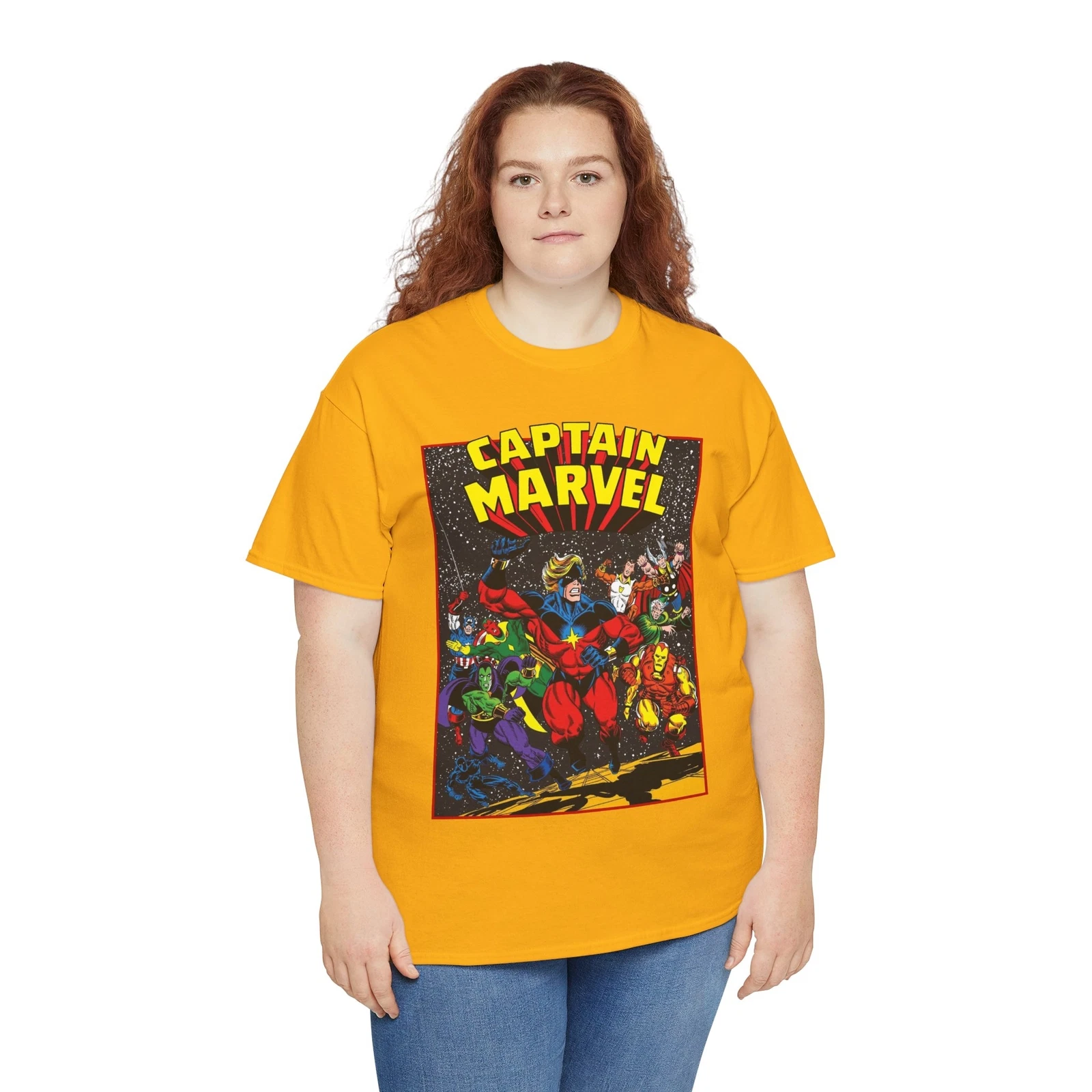 Captain Marvel T-Shirt - Marvel Comics - Jim Starlin Art - Mar-Vell - Kree