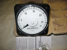 Yokogawa 103251A-RHC7/BKD ---- 0-28 Megawatts Wattmeter Gauge 0-28 Megawatt