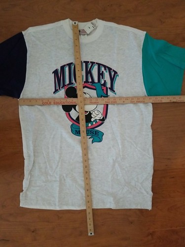 NUEVO con etiquetas Camiseta Vintage Años 80 L/XL MICKEY MOUSE Disney Moda HECHA EN EE. UU. - Imagen 4 de 4