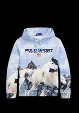 NEW Polo Ralph Lauren Sport Wild Horses Stadium Sportsman Hoodie Multiple Sizes.