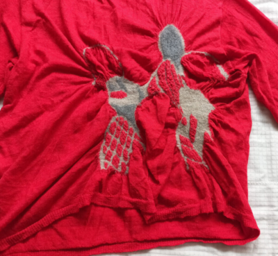 Cube-Cube Sensounico Japan Red Highneck Sweater Sz 38 | eBay