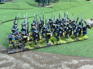 28mm pro-painted metal Swedish? musketeers, 2 bns. Regt. Sparre x32