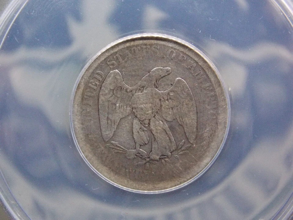 1875 "S" Twenty Cent SILVER Piece **OBSOLETE** ANACS G6 #951 Good ECC&C, Inc. - Image 2 of 4