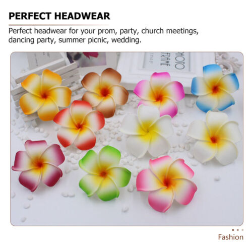 10PCS Hawaii Flower Hair Clip Hairpin Creative Egg Flower Headdress (Yellow) - Picture 4 of 12