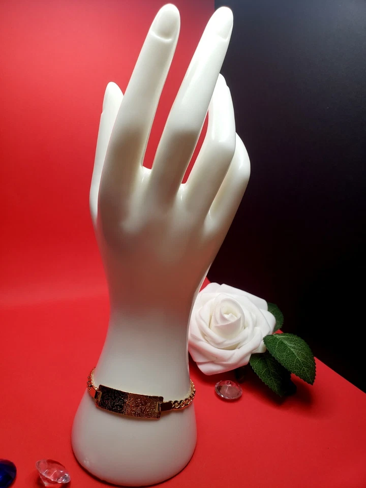 Pulsera de 8 pulgadas rellena de oro de 18k para mujer Foto 4 de 4